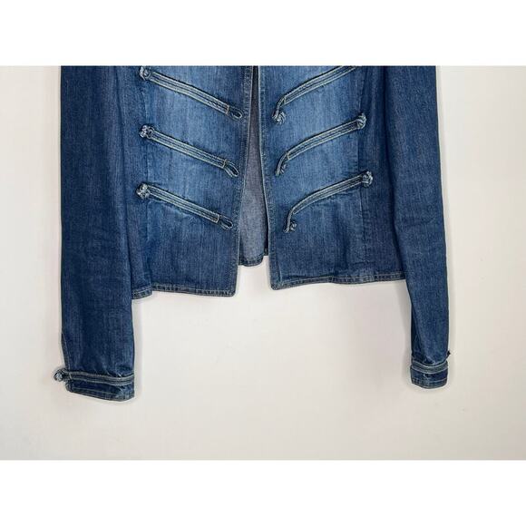 See by Chloe 100% Cotton Long Sleeve Denim Trucker Jacket Blue Women's US 10 - Picture 4 of 9